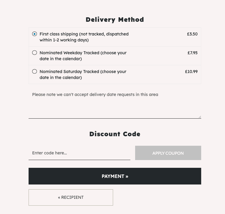 shipping options from honeywell bakes