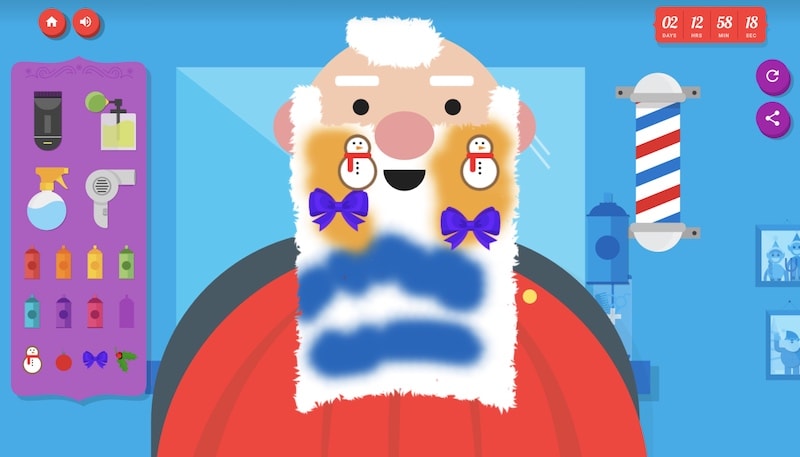 santa selfie from the Google Santa tracker