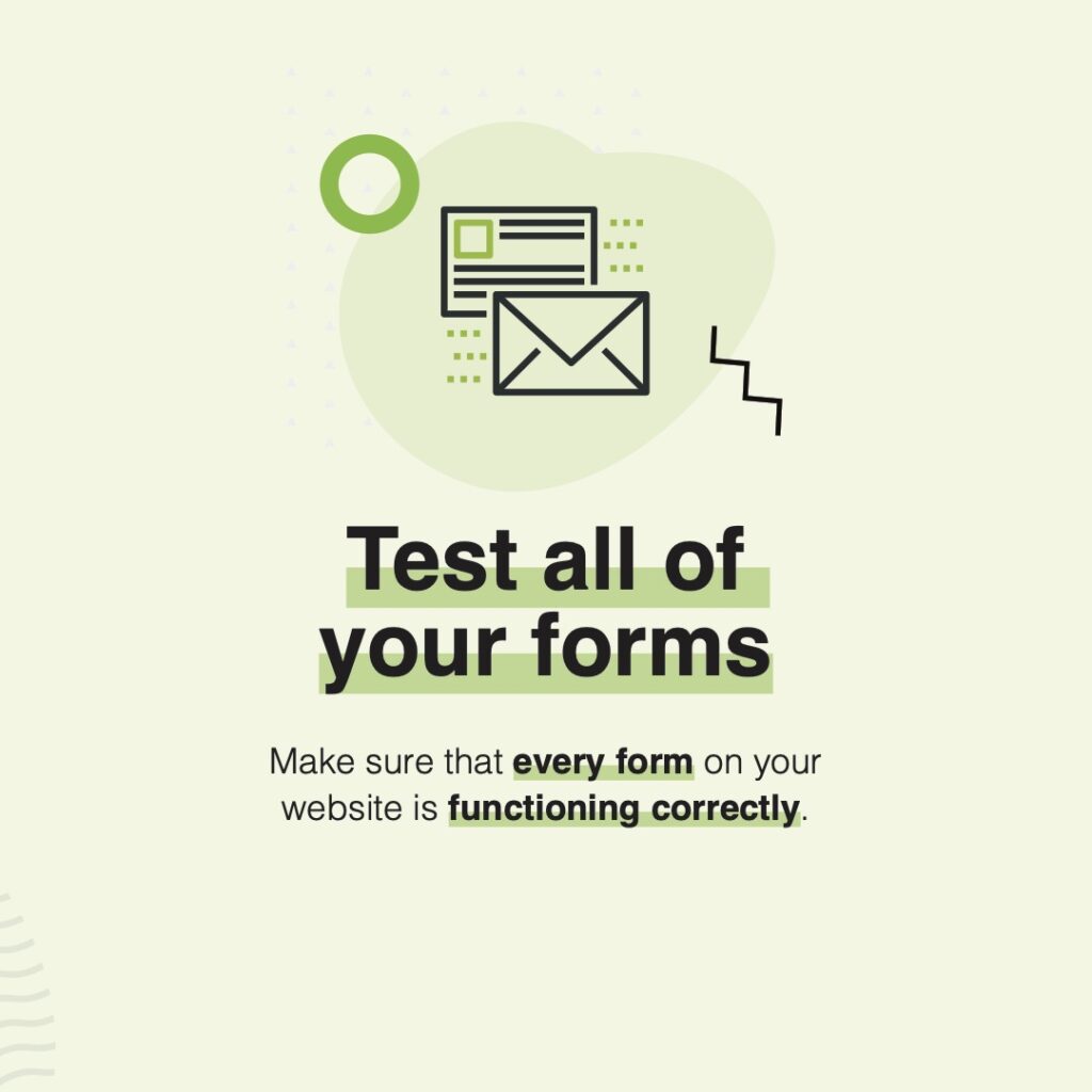 Test all of your website forms