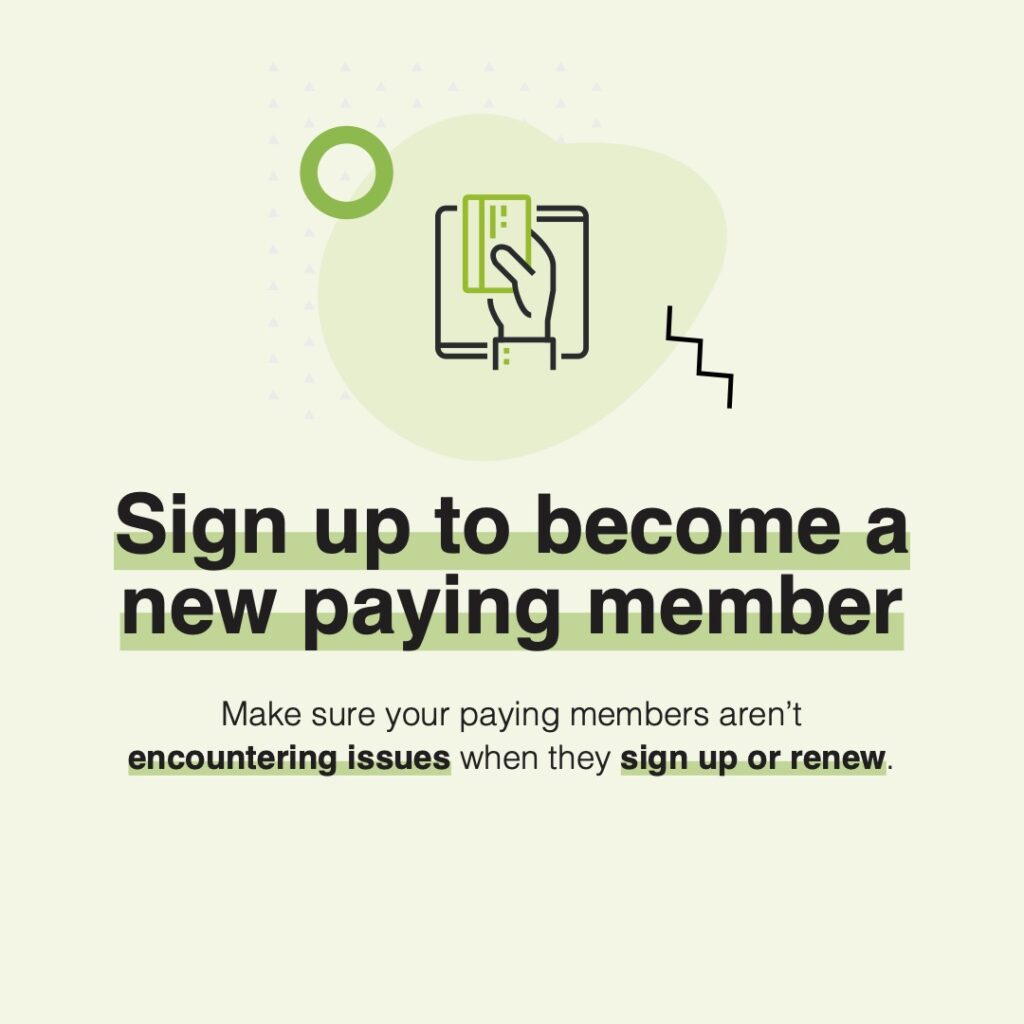 Sign up to become a new paying member
