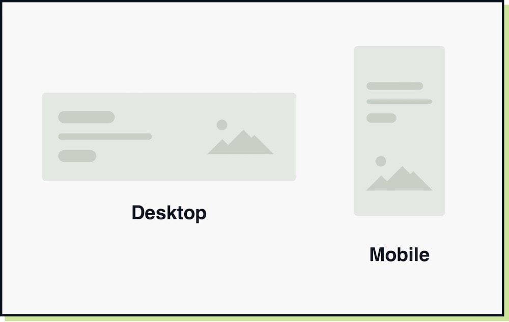 Example Desktop Hero and The Mobile Variant Showing The Reposition