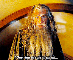 Gandalf the Grey "one ring to rule them all" gif