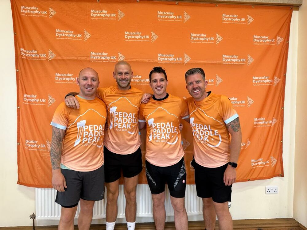 James and his team for the Pedal, Paddle, Peak challenge